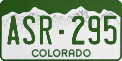 CO license plate ASR295