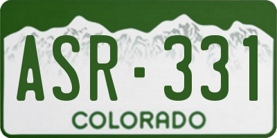CO license plate ASR331