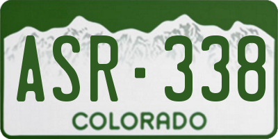 CO license plate ASR338