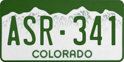 CO license plate ASR341