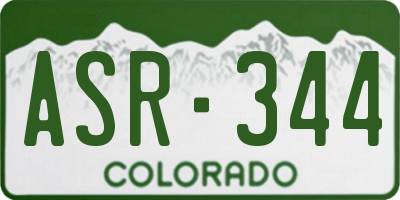CO license plate ASR344