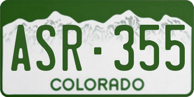 CO license plate ASR355
