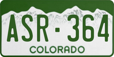 CO license plate ASR364