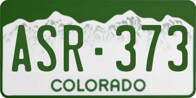 CO license plate ASR373