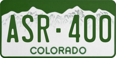 CO license plate ASR400