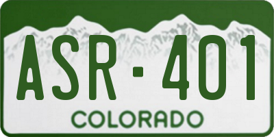 CO license plate ASR401