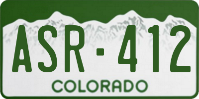 CO license plate ASR412