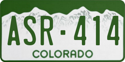 CO license plate ASR414