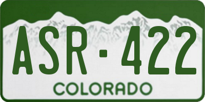 CO license plate ASR422