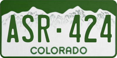 CO license plate ASR424