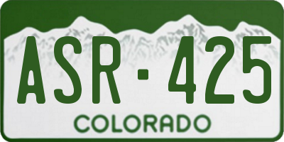 CO license plate ASR425