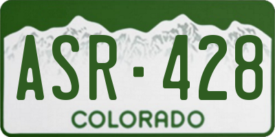 CO license plate ASR428