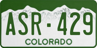 CO license plate ASR429
