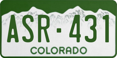 CO license plate ASR431