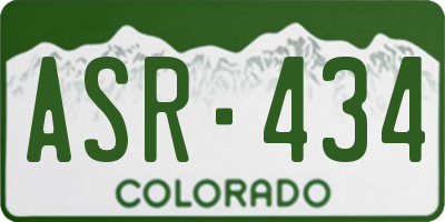 CO license plate ASR434