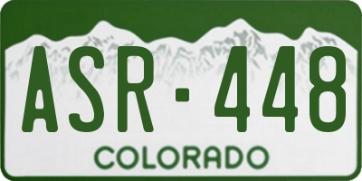 CO license plate ASR448