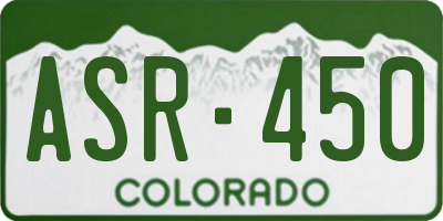 CO license plate ASR450