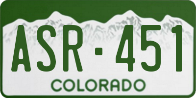 CO license plate ASR451