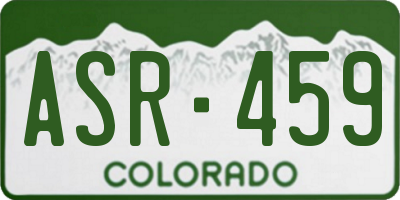 CO license plate ASR459