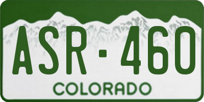 CO license plate ASR460