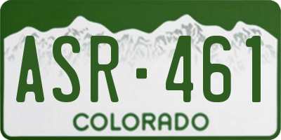 CO license plate ASR461