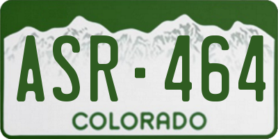CO license plate ASR464