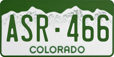 CO license plate ASR466