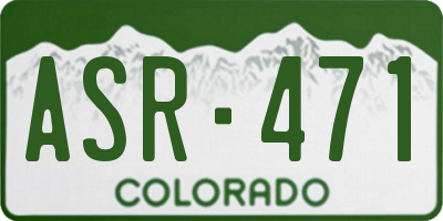 CO license plate ASR471