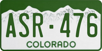 CO license plate ASR476