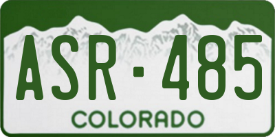CO license plate ASR485