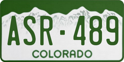 CO license plate ASR489