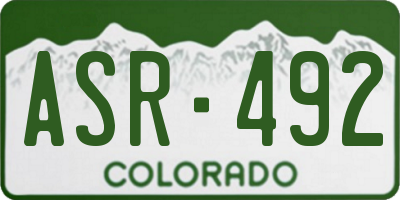 CO license plate ASR492
