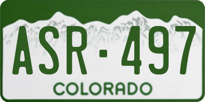 CO license plate ASR497