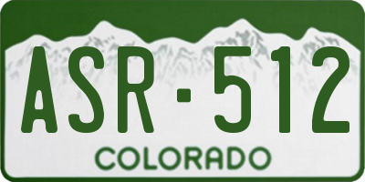 CO license plate ASR512