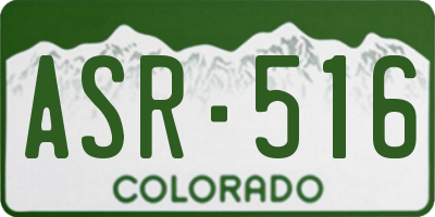 CO license plate ASR516