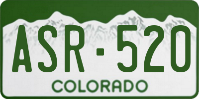 CO license plate ASR520