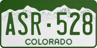 CO license plate ASR528