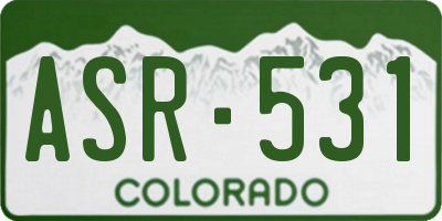 CO license plate ASR531