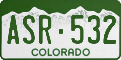 CO license plate ASR532