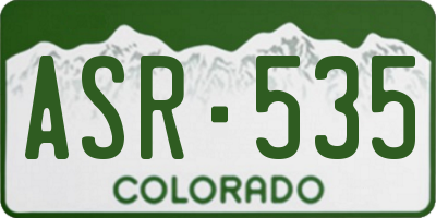 CO license plate ASR535