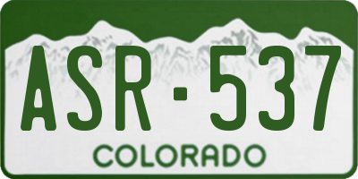 CO license plate ASR537