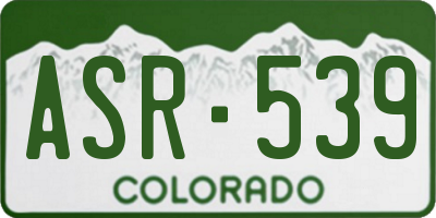 CO license plate ASR539
