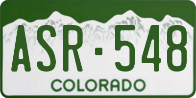 CO license plate ASR548