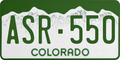CO license plate ASR550