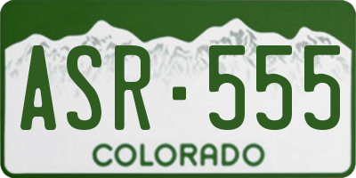 CO license plate ASR555