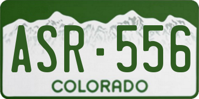 CO license plate ASR556