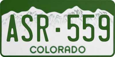 CO license plate ASR559