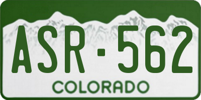CO license plate ASR562
