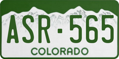 CO license plate ASR565