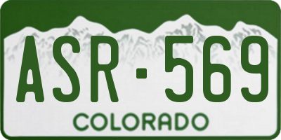 CO license plate ASR569
